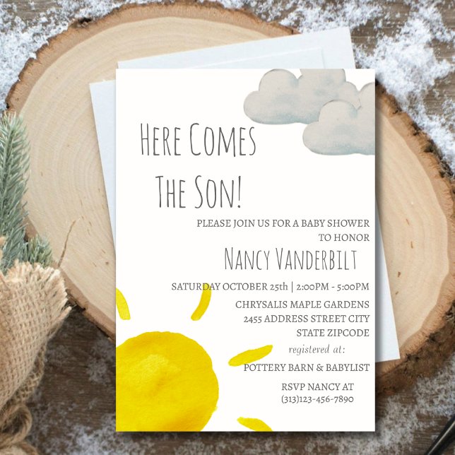 Aquí viene la invitación de Sun Baby Shower (Subido por el creador)