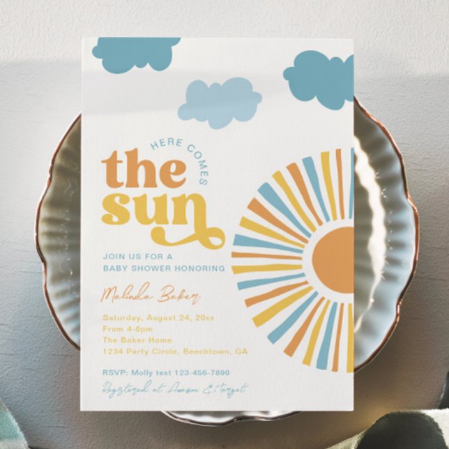 Aquí Viene La Invitación De Sun Baby Shower (Subido por el creador)