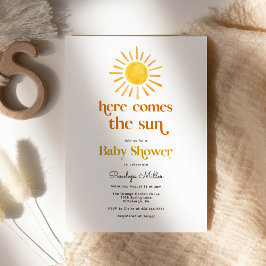 Aquí viene la invitación de Sun Boy Baby Shower