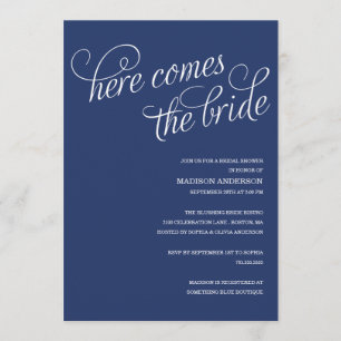 AQUÍ VIENE LA NOVIA  INVITACIÓN DE DUCHA BRIDAL