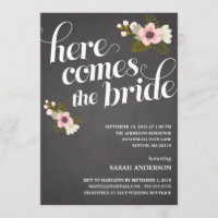 AQUÍ VIENE LA NOVIA | INVITACIÓN DE LA DUCHA BRIDA