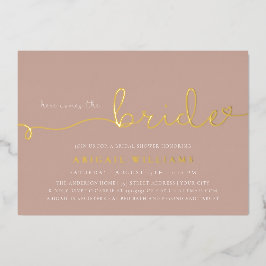 Aquí viene la novia Tarjeta de invitación de papel