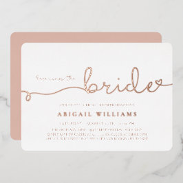Aquí viene la novia Tarjeta de invitación de papel