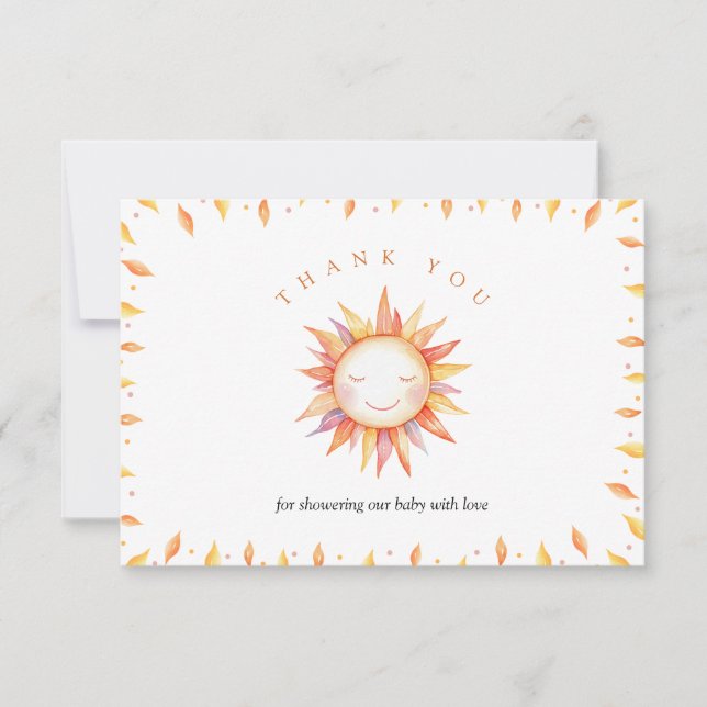 Aquí viene la tarjeta de agradecimiento de Baby Sh (Anverso)