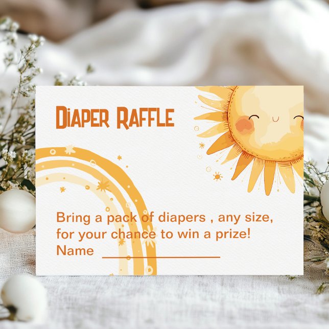 Aquí viene la tarjeta de envoltura Sun boho baby d (Sun baby shower invitation )