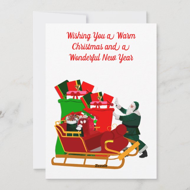 Aquí viene la tarjeta de Santa Claus (Reverso)