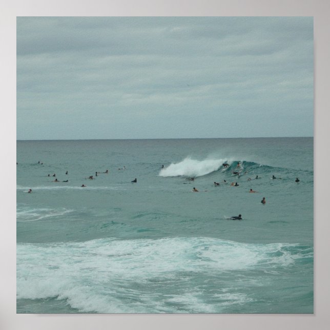 AQUÍ VIENE Póster de surf (Frente)