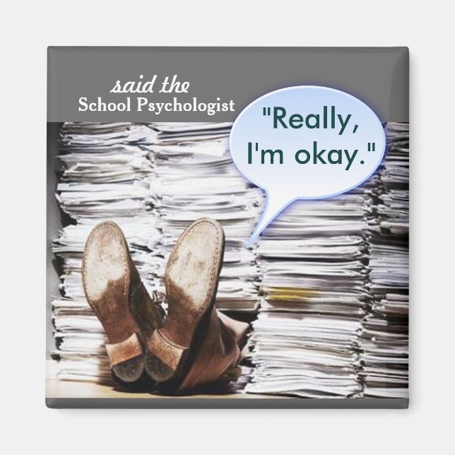 Aquí yace un imán psicólogo escolar (Frente)