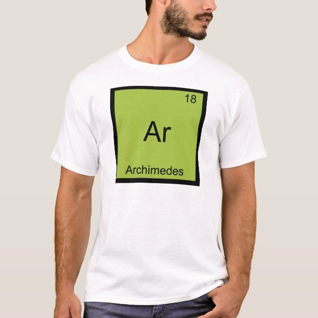Ar - Archimedes Camiseta Divertida de Símbolo de E (Anverso)