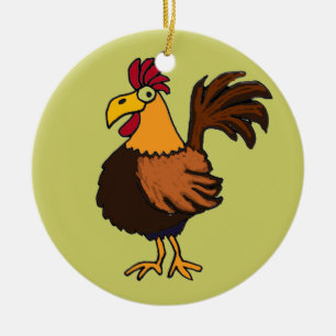 AR ornamento del gallo del dibujo animado