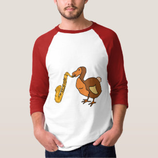 AR pájaro del Dodo que juega la camisa del saxofón