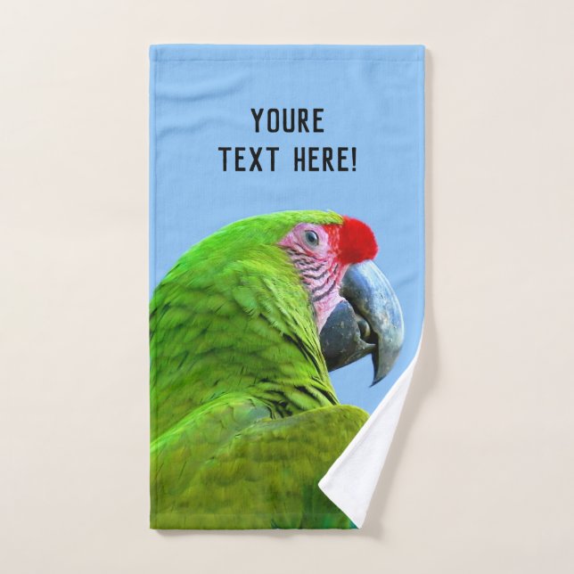 Ara Militaris Green Parrot (Toalla de mano)