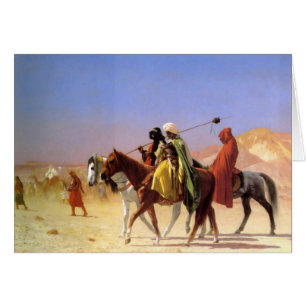 "Árabes que cruzan el desierto", por Jean León