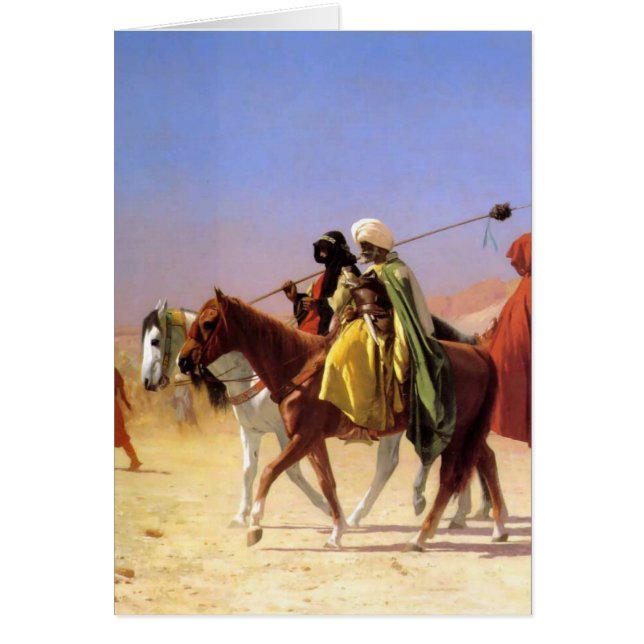 Árabes que cruzan el desierto por Jean-León Gerome (Frente)