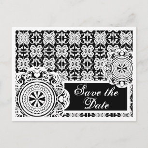 Arabesco de encaje blanco, tarjeta postal para gua