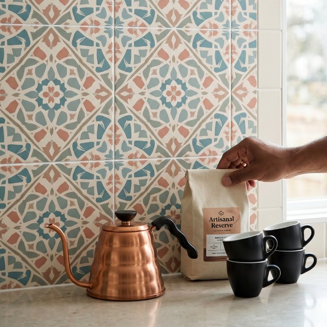 Arabesco terroso | Baldosa cerámica de mosaico acu (Coffee Bar)