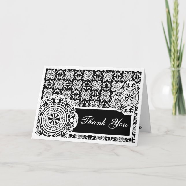 Arabesque Encaje Blanco, tarjeta de agradecimiento (Anverso)