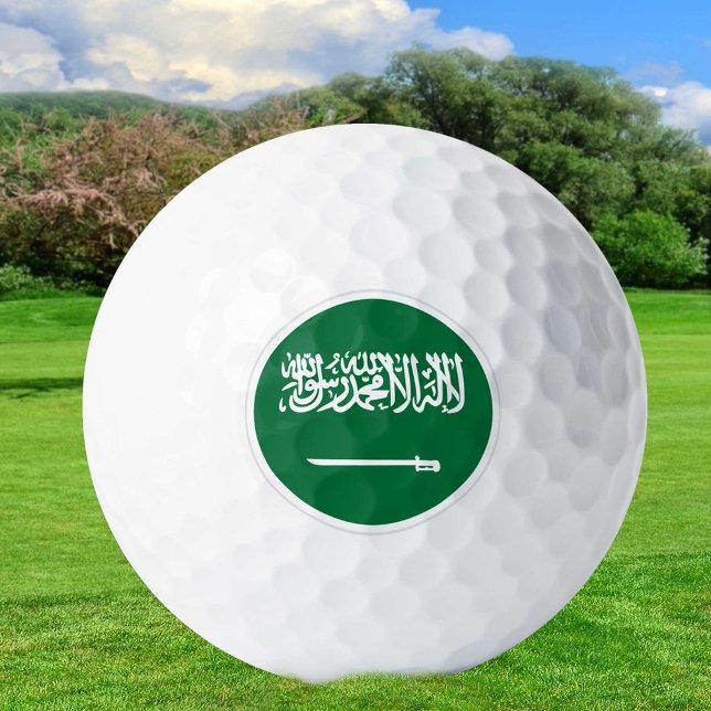 Arabia Saudita: Bolas de golf, patriota de bandera (Subido por el creador)
