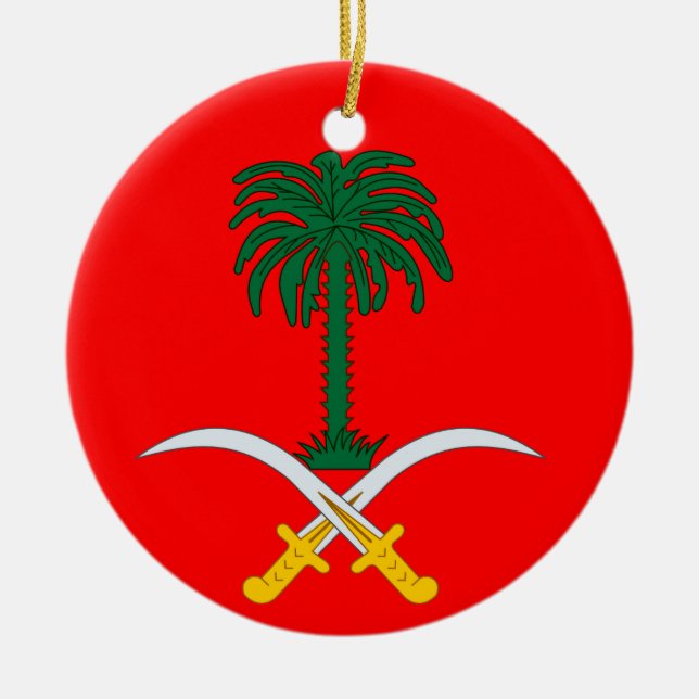 ARABIA SAUDITA* Ornamento de Navidad Personalizado (Frente)