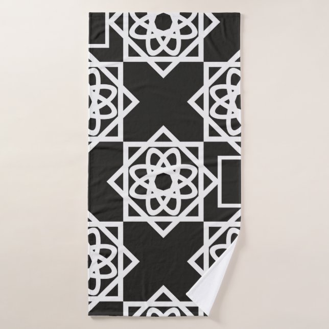 Arabic geometric pattern. Art decor. Islam. Flower (Toalla de baño)