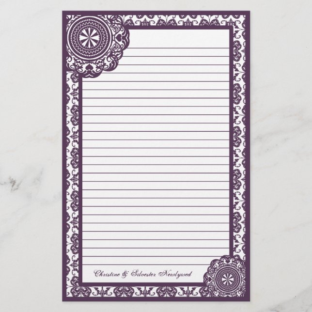 Arábico Purple Lace, papel (Anverso)