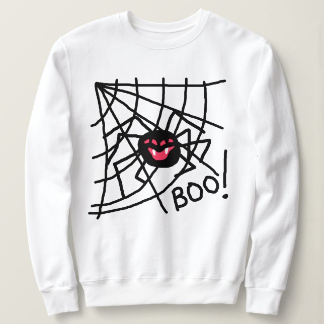 Araña aterradora en la sudadera de Halloween (Anverso del diseño)