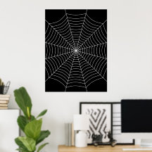 Araña blanca y negra arte de Halloween