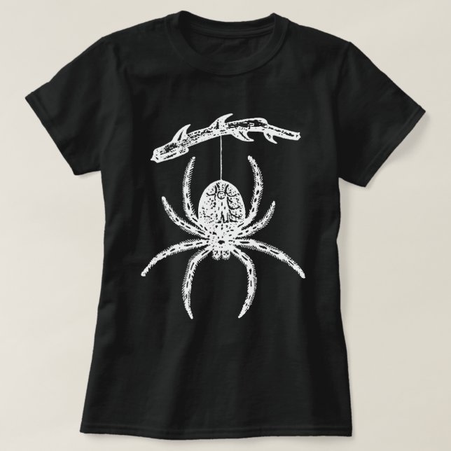 Araña colgando de la camiseta de la rama (Diseño del anverso)