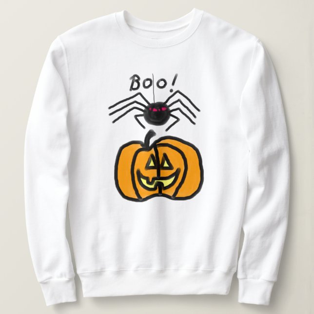 Araña con camisa de Dulce Halloween de calabaza (Anverso del diseño)