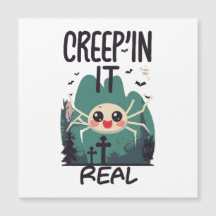 Araña de Halloween Kawaii juego de palabras