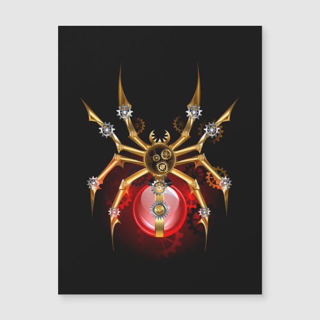 Araña de vapor sobre negro (Anverso)