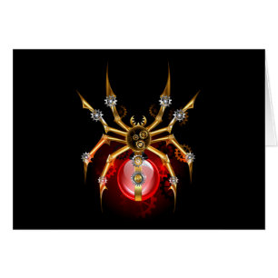 Araña de vapor sobre negro