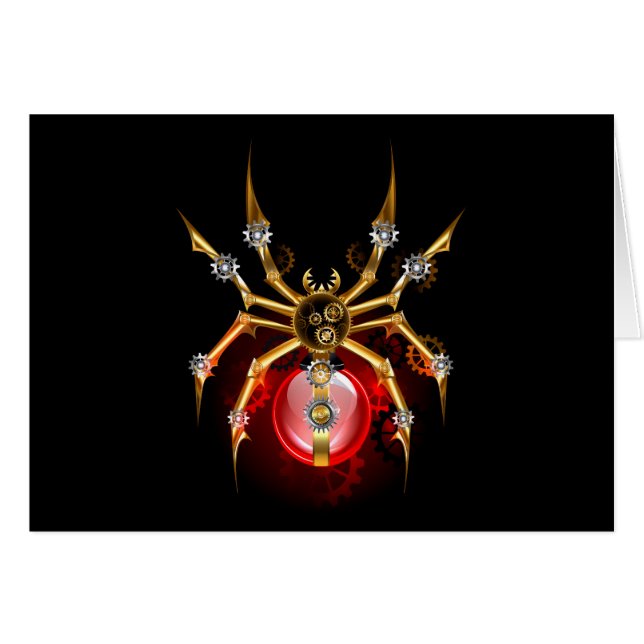 Araña de vapor sobre negro (Anverso (Horizontal))