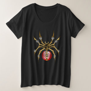 Araña de vapor sobre negro
