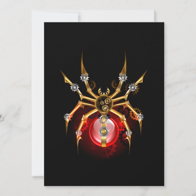 Araña de vapor sobre negro (Anverso)