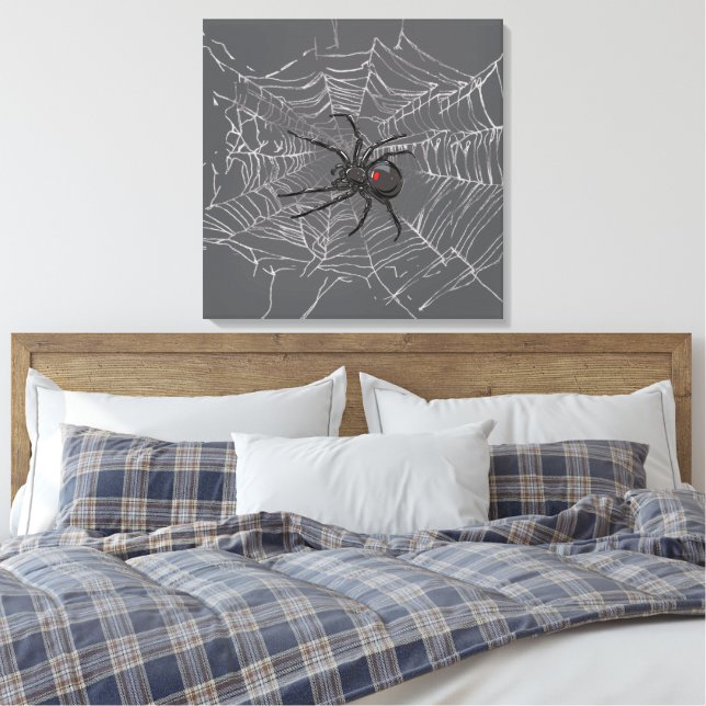 Araña De Viuda Negra Y Arte De Dibujo De Spiderweb (Insitu(Dormitorio))