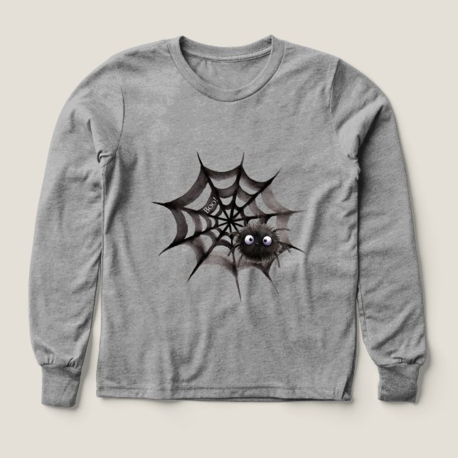 Araña Negra en Telaraña Halloween (Diseño frontal)