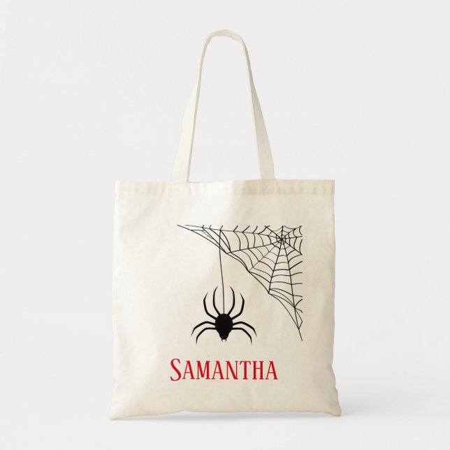 Araña negra personalizada y bolsa de tocador web d (Frente)
