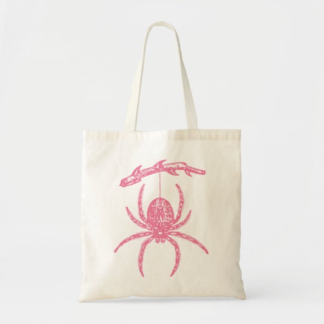 Araña rosa colgando de la bolsa de la bifurcación (Frente)