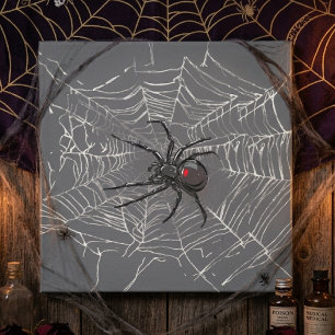 Araña Viuda Negra y Arte de Dibujo de Telaraña