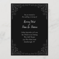 Araña Web Boda gótica invitación