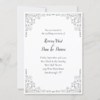 Araña Web Boda gótica invitación