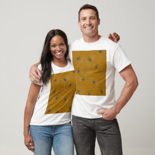 Arañas de Halloween telaraña y calabazas camiseta