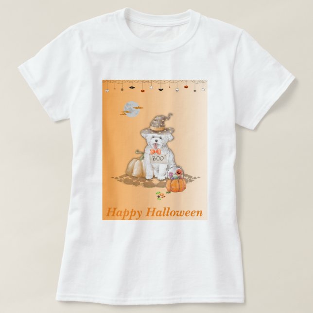 Arañas de perro y camiseta de murciélago de Hallow (Diseño del anverso)