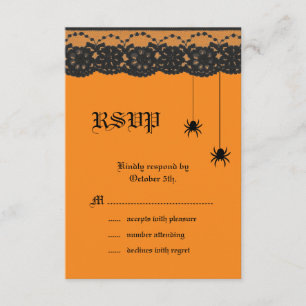 Arañas naranjas y RSVP de encaje