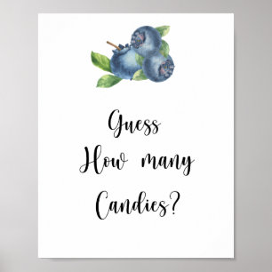 Arándano - adivina cuántos dulces Póster