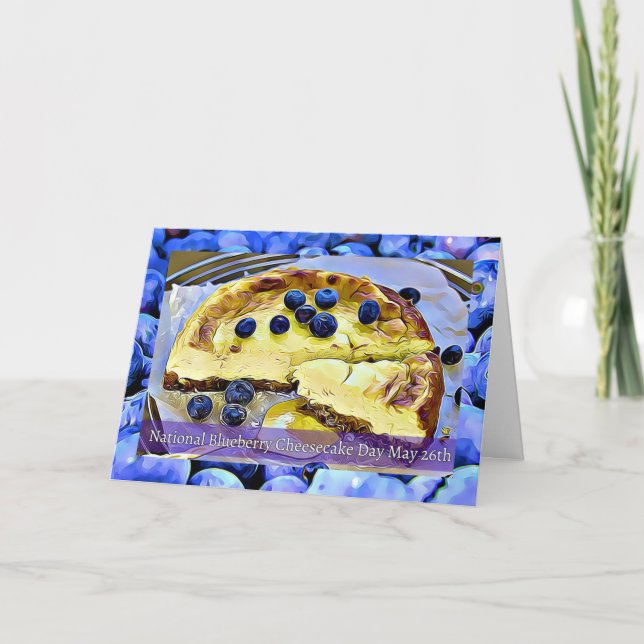 Arándano pastel de queso día tarjeta nacional del (Anverso)