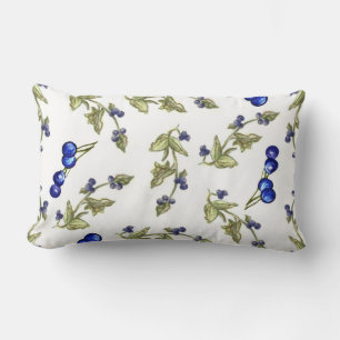 arándanos en la almohada lumbar de vid