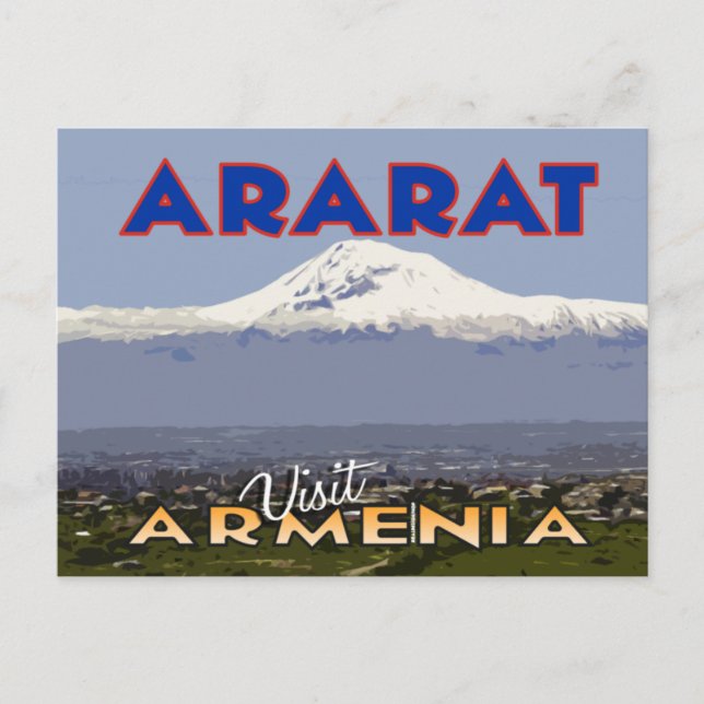 Ararat, visita postal de Armenia (Anverso)