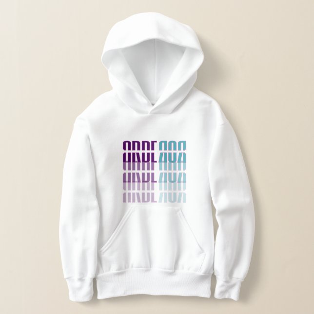 Arberor Kids Hoodie – Modern Gradient Block Logo  (Distribución )